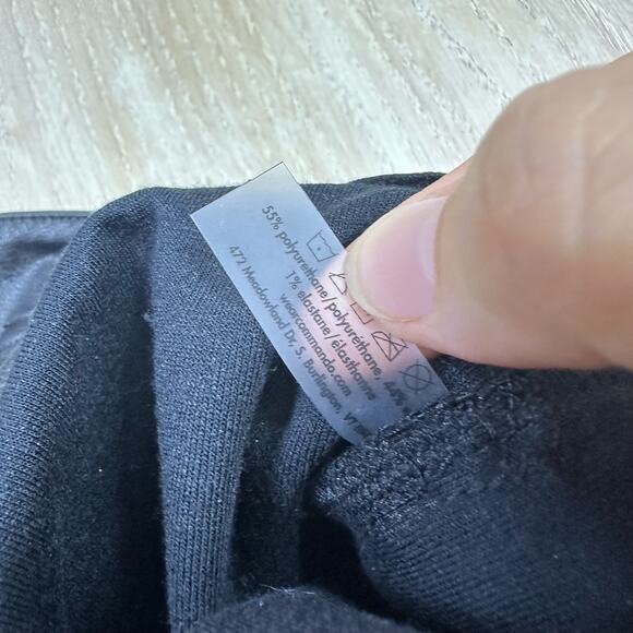 Commando Black Faux Leather Vegan High Waisted Belted Paperbag Pants XL - Picture 13 of 13